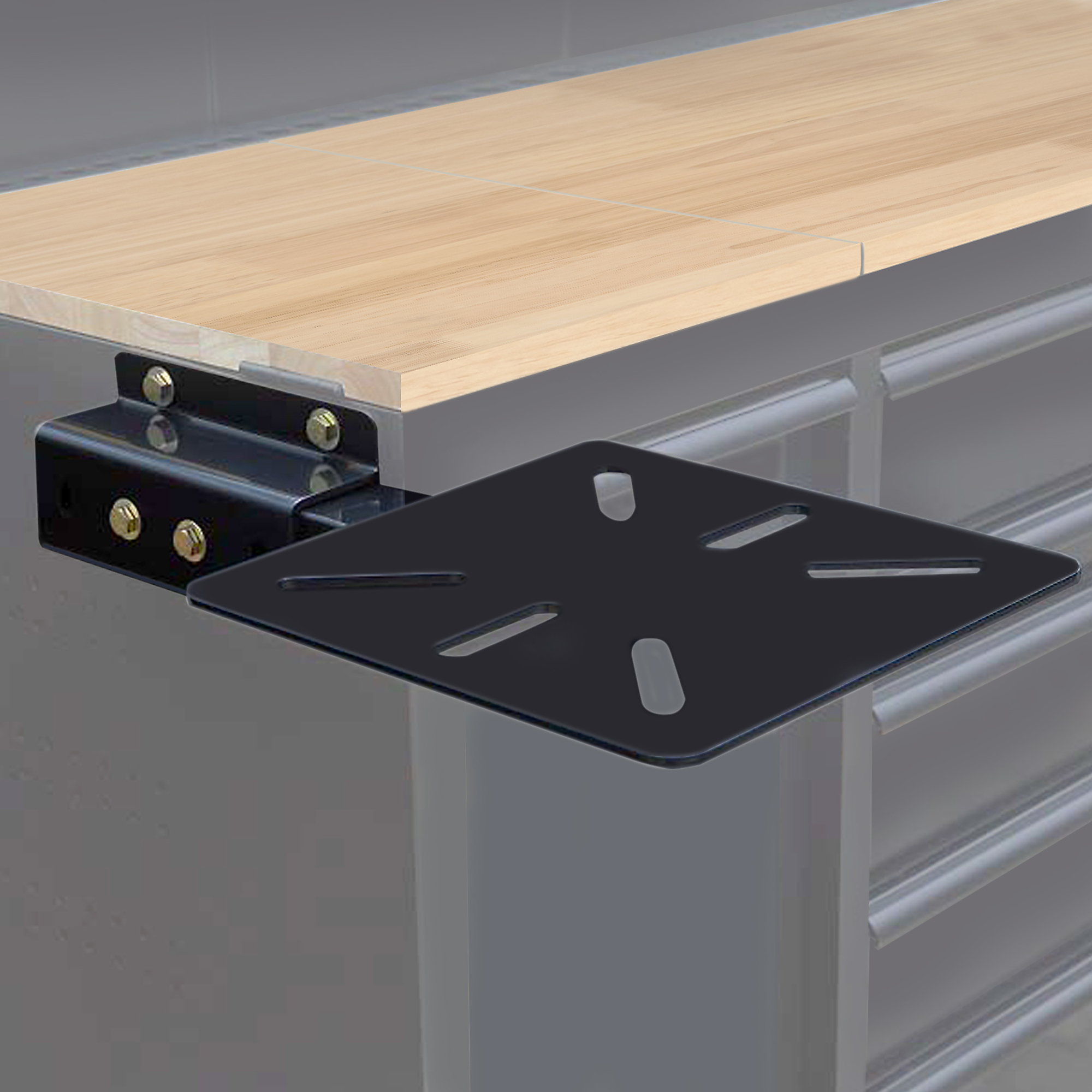 Viper Tool Storage Vise Mount Accessory - 12in. x 12in. x 0.25in., 220-Lb. Capacity, Black, Model# V60BVMBL